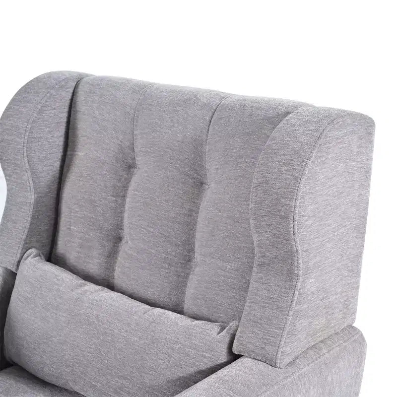 Fauteuil d'appoint en chenille fine pour salon, fauteuil de lecture avec revêtement doux et coussin, fauteuil avec pieds en bois massif pour salon, chambre à coucher