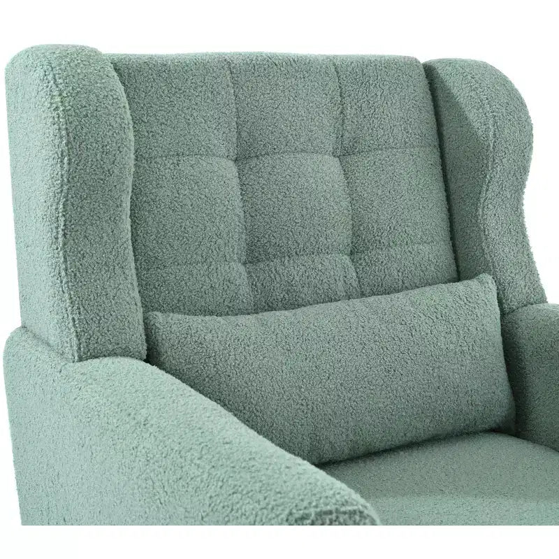 Fauteuil d'appoint en chenille fine pour salon, fauteuil de lecture avec revêtement doux et coussin, fauteuil avec pieds en bois massif pour salon, chambre à coucher