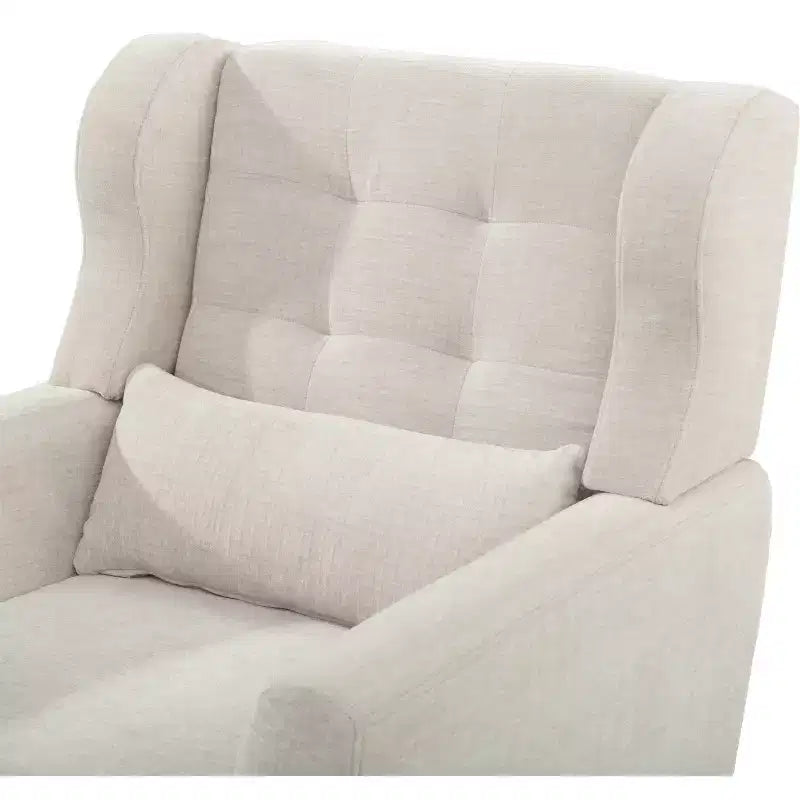Fauteuil d'appoint en chenille fine pour salon, fauteuil de lecture avec revêtement doux et coussin, fauteuil avec pieds en bois massif pour salon, chambre à coucher
