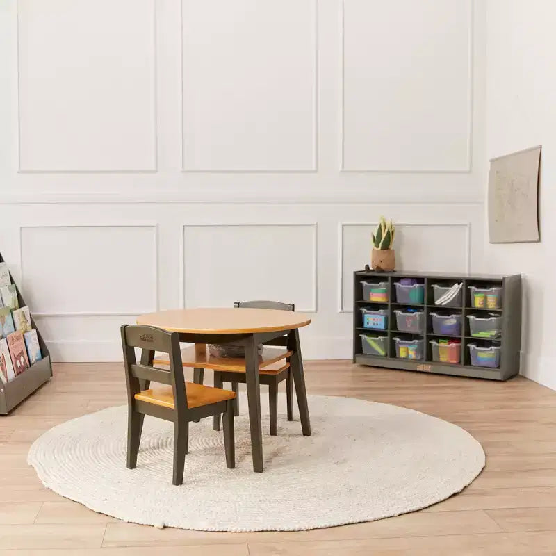 Meuble de rangement mobile à 12 casiers et 15 bacs frontaux, 3x4, Meuble pour enfants