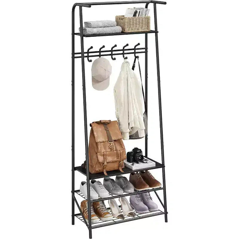 Portemanteau 4-en-1 avec banc et rangement à chaussures