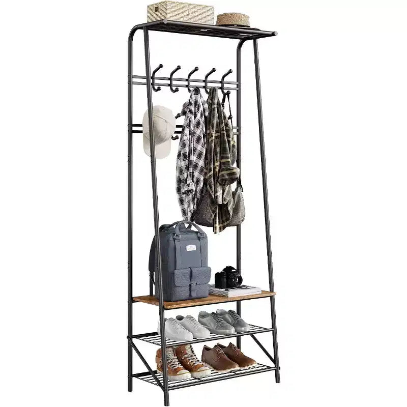 Portemanteau 4-en-1 avec banc et rangement à chaussures