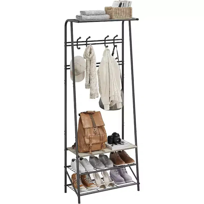 Portemanteau 4-en-1 avec banc et rangement à chaussures