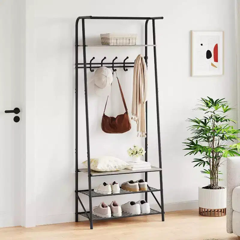 Portemanteau 4-en-1 avec banc et rangement à chaussures