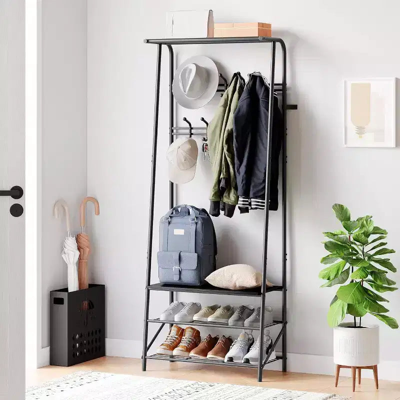 Portemanteau 4-en-1 avec banc et rangement à chaussures