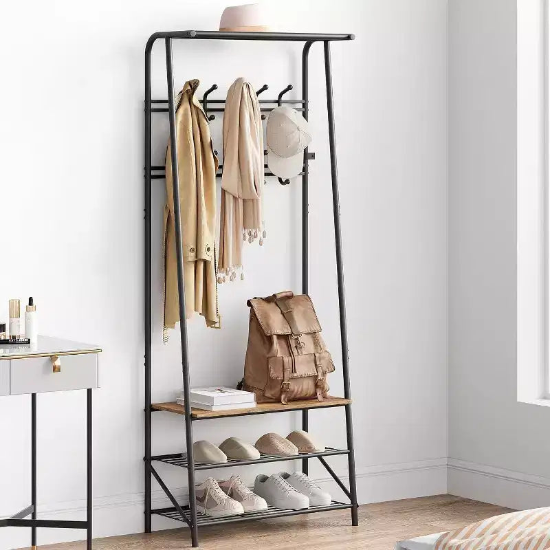 Portemanteau 4-en-1 avec banc et rangement à chaussures