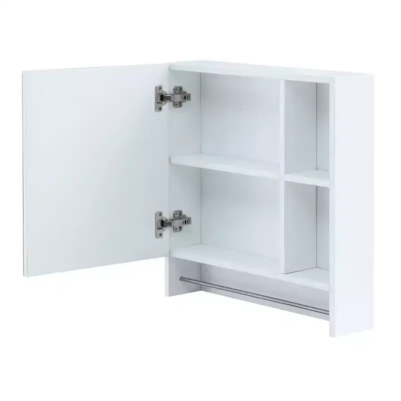 Meuble haut de salle de bain  avec miroir et porte-serviettes - Blanc