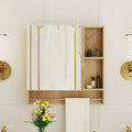 Meuble haut de salle de bain  avec miroir et porte-serviettes - Blanc
