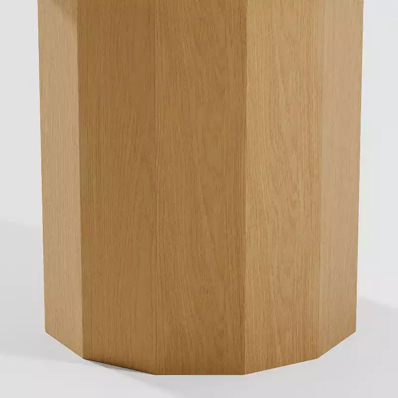 Table de salle à manger ronde en bois massif de 152,4 cm de haut pour 6-8 personnes avec plateau et base cylindrique pour salon/salle à manger/café/bureau, couleur naturelle