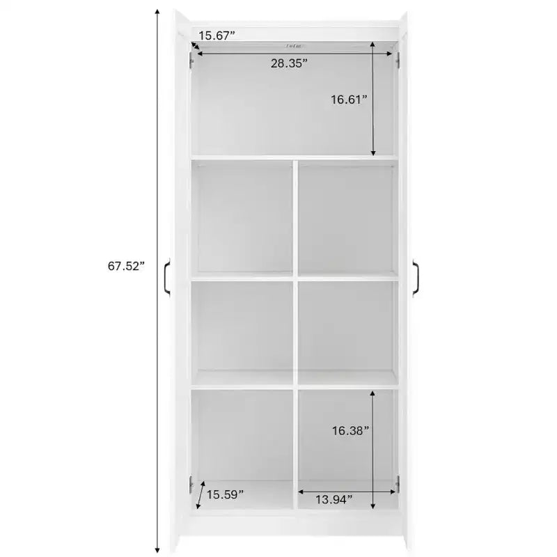 Armoire autoportante à 5 étagères en bois de 76,2 cm l x 180,3 cm H x 40,6 cm P