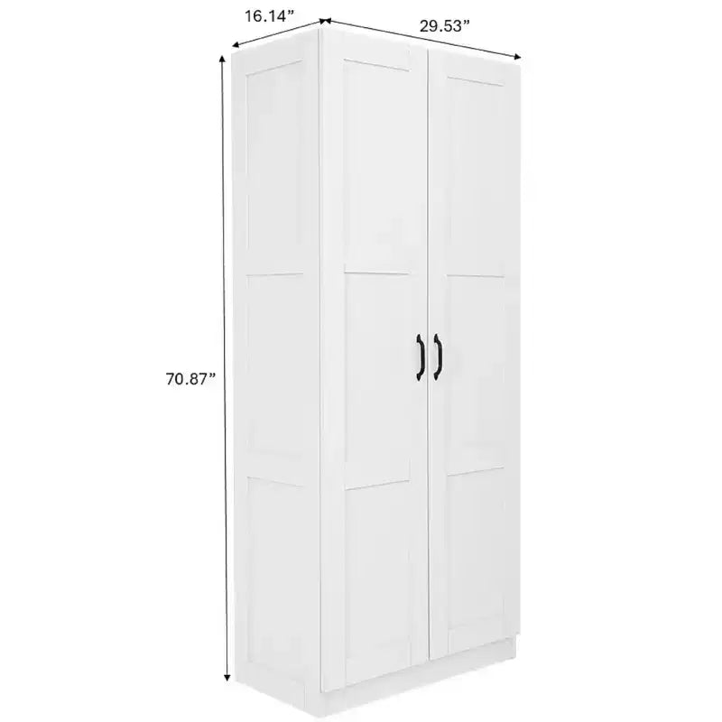 Armoire autoportante à 5 étagères en bois de 76,2 cm l x 180,3 cm H x 40,6 cm P