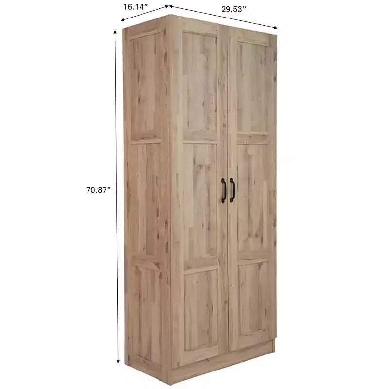 Armoire autoportante à 5 étagères en bois de 76,2 cm l x 180,3 cm H x 40,6 cm P