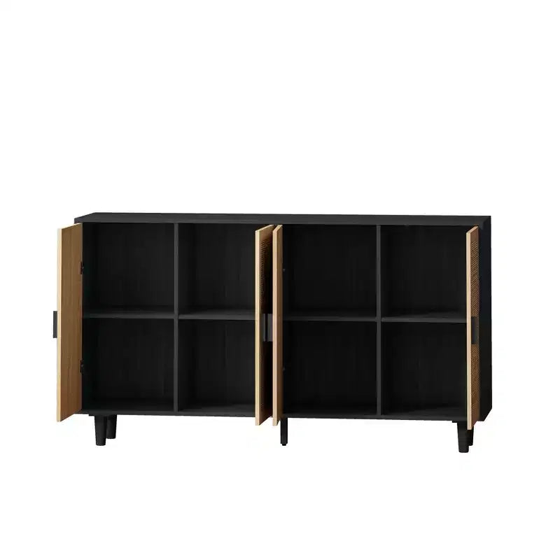 Meuble de rangement moderne avec étagères réglables pour chambre, salon ou couloir, blanc