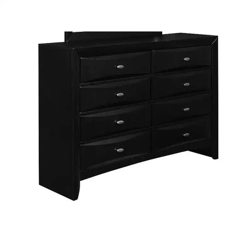 Commode horizontale en métal de 48,26 cm de hauteur avec 6 tiroirs, finition noire
