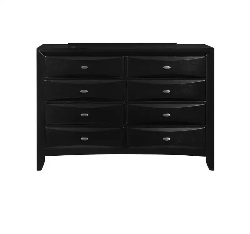 Commode horizontale en métal de 48,26 cm de hauteur avec 6 tiroirs, finition noire