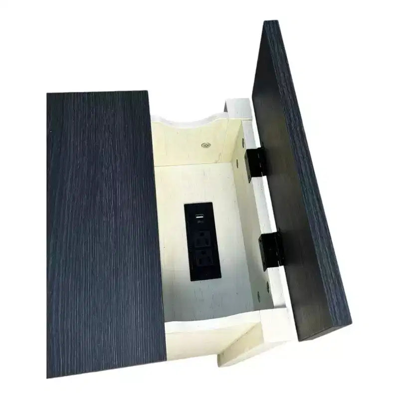 Table de chevet rustique avec tiroir et armoire à porte coulissante