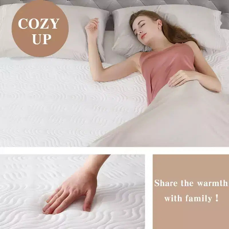 Surmatelas chauffant intégral – Surmatelas à couche d'air, poches profondes de 46 cm, 137x190