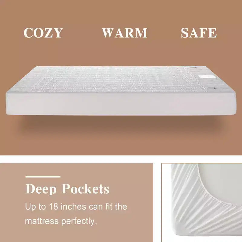 Surmatelas chauffant intégral – Surmatelas à couche d'air, poches profondes de 46 cm, 137x190