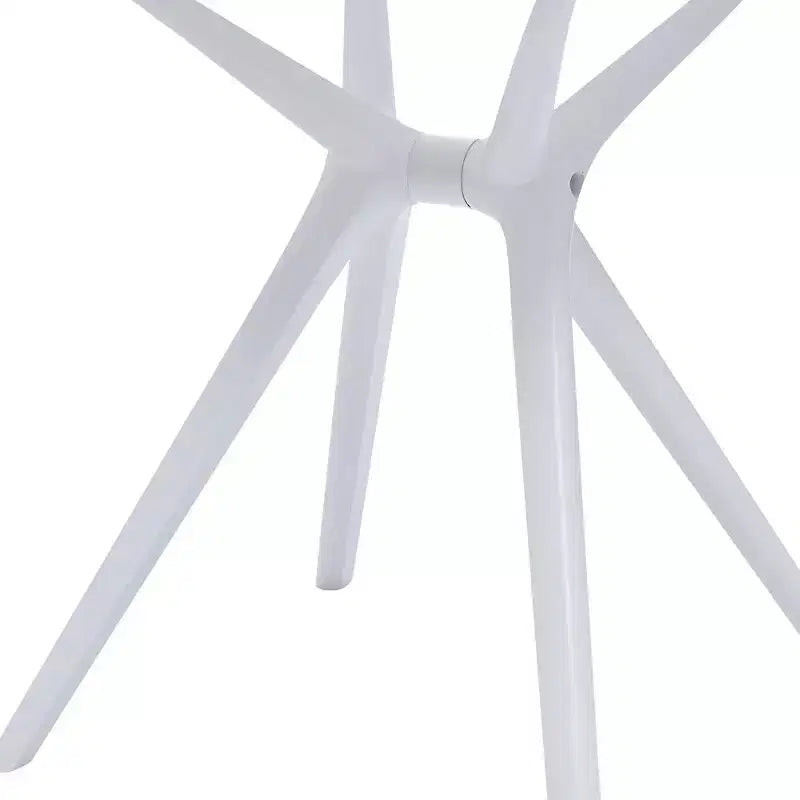 Table à manger à piétement tréteau en plastique robuste blanc de 28
