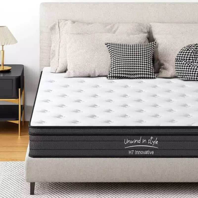 Matelas à ressorts ensachés individuellement, matelas hybride mi-ferme, matelas en mousse à mémoire de forme pour la maison et l'hôtel