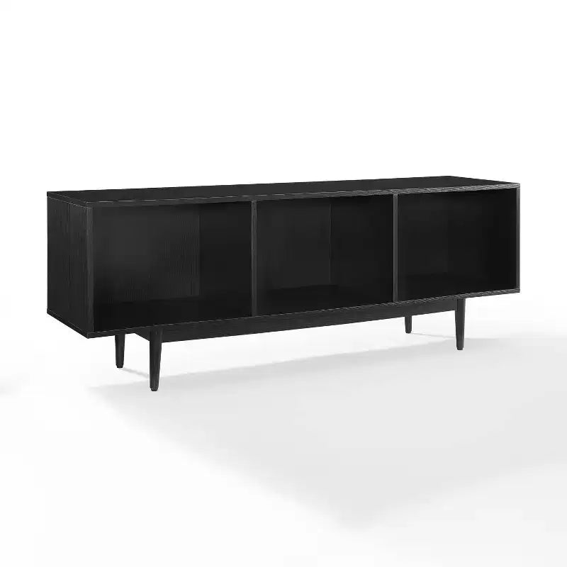 Grand meuble console de rangement de disques
