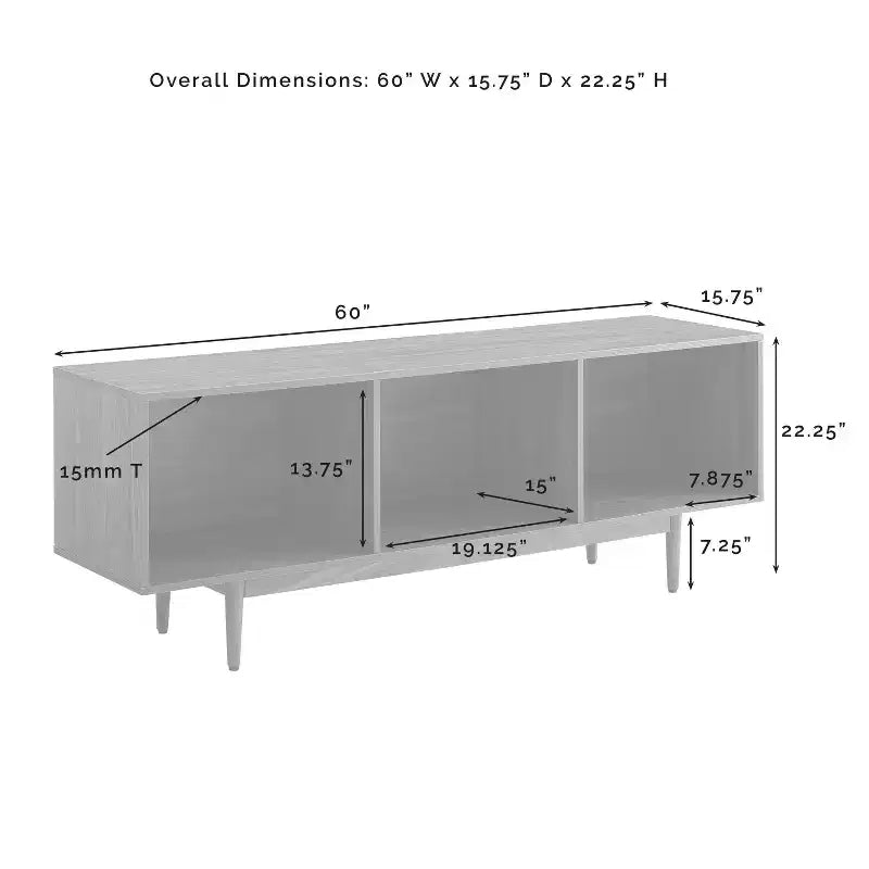 Grand meuble console de rangement de disques