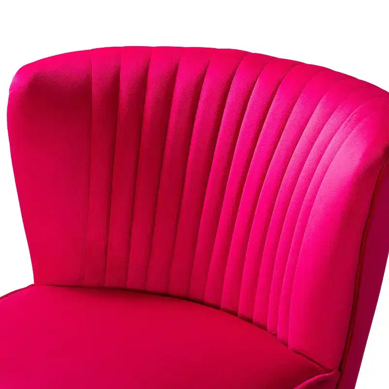 Fauteuil d'appoint en velours avec piètement en métal doré