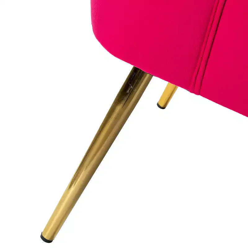 Fauteuil d'appoint en velours avec piètement en métal doré