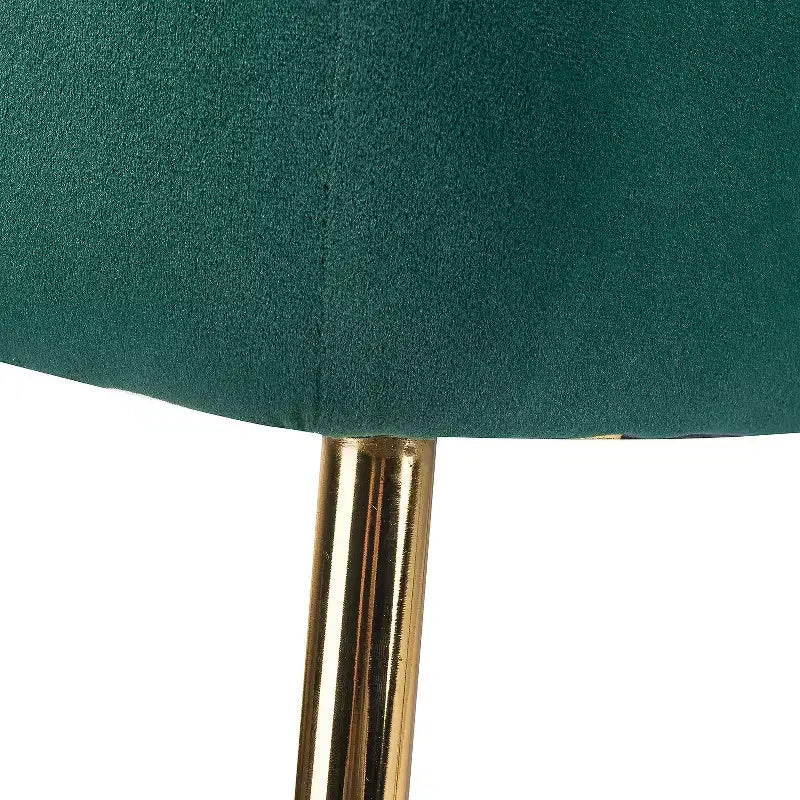 Fauteuil d'appoint en velours avec piètement en métal doré