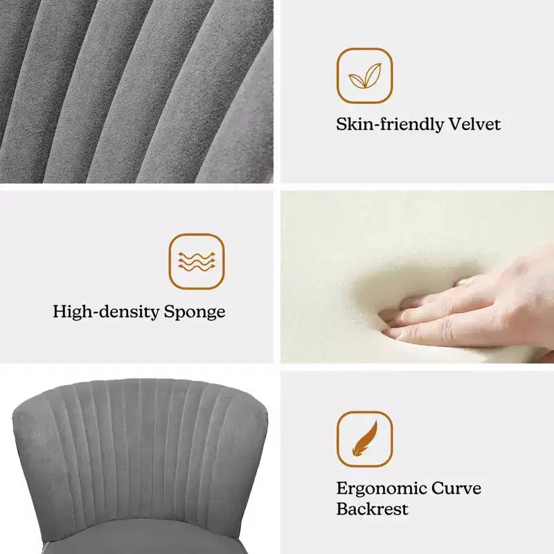 Fauteuil d'appoint en velours avec piètement en métal doré