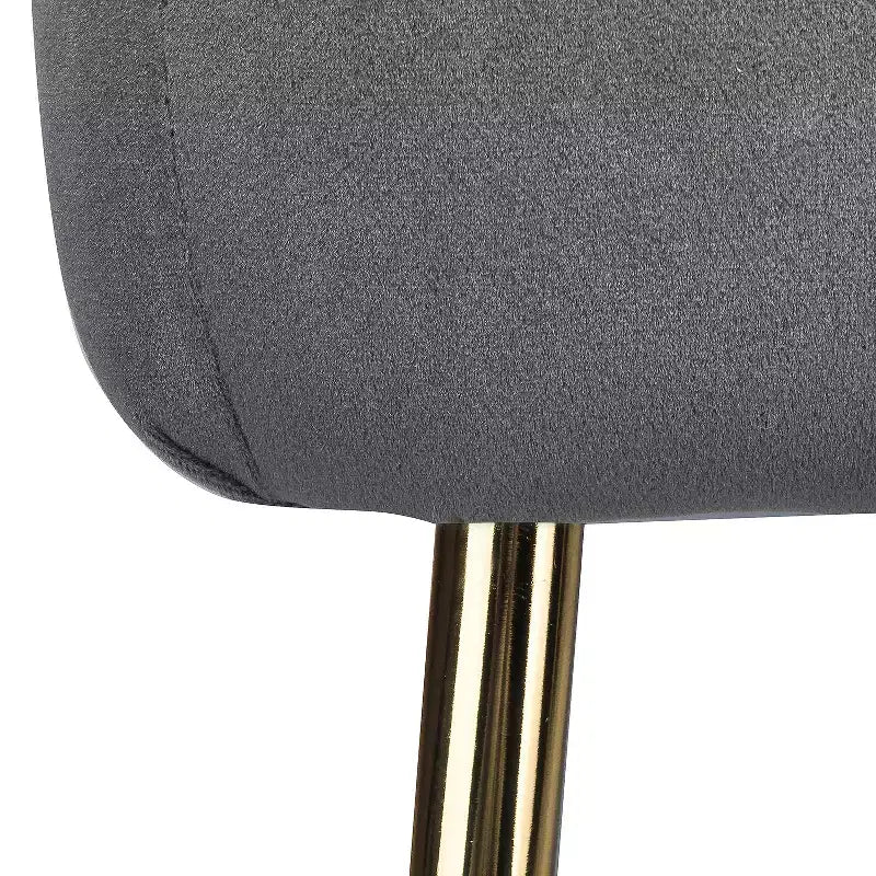 Fauteuil d'appoint en velours avec piètement en métal doré