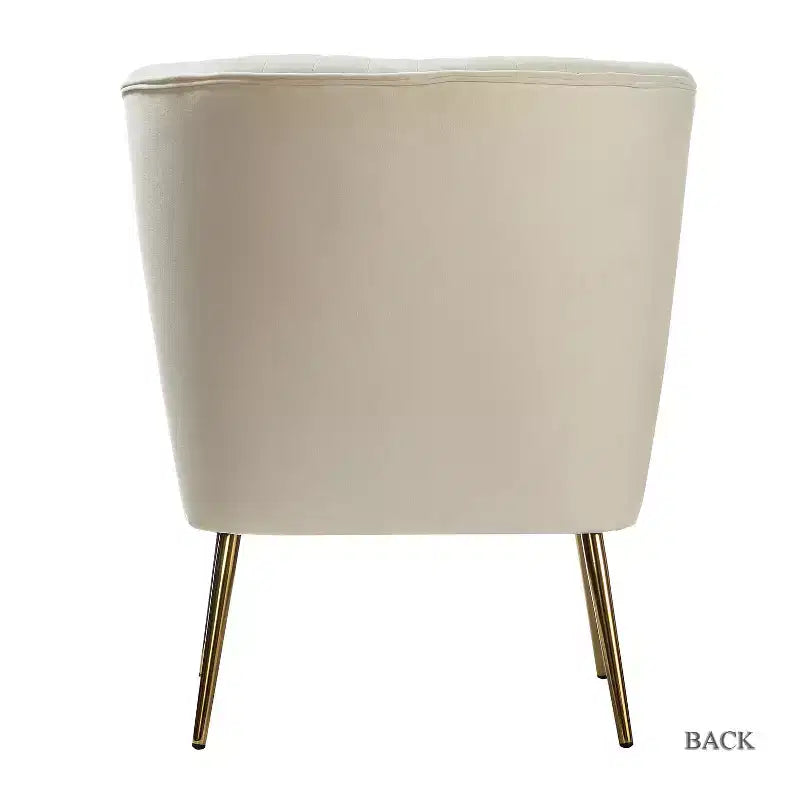 Fauteuil d'appoint en velours avec piètement en métal doré