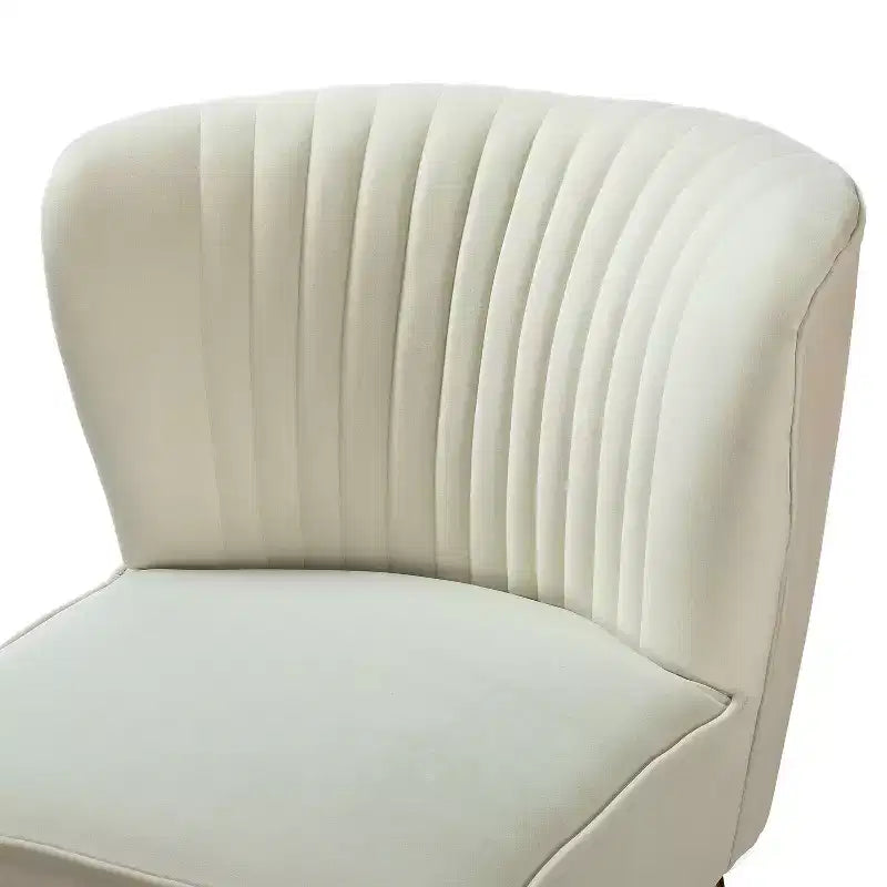Fauteuil d'appoint en velours avec piètement en métal doré