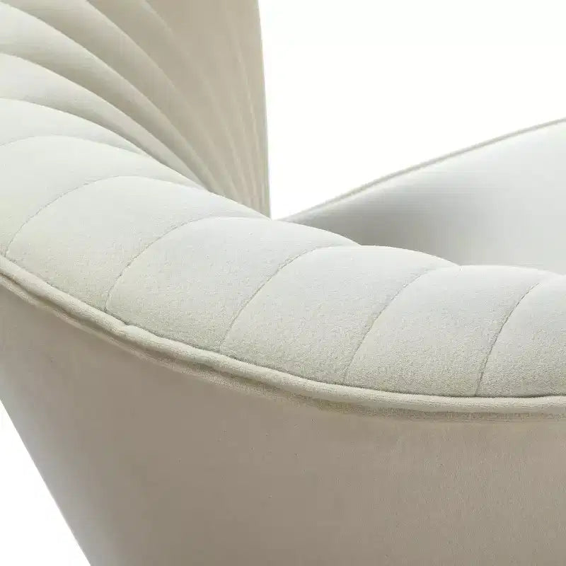 Fauteuil d'appoint en velours avec piètement en métal doré