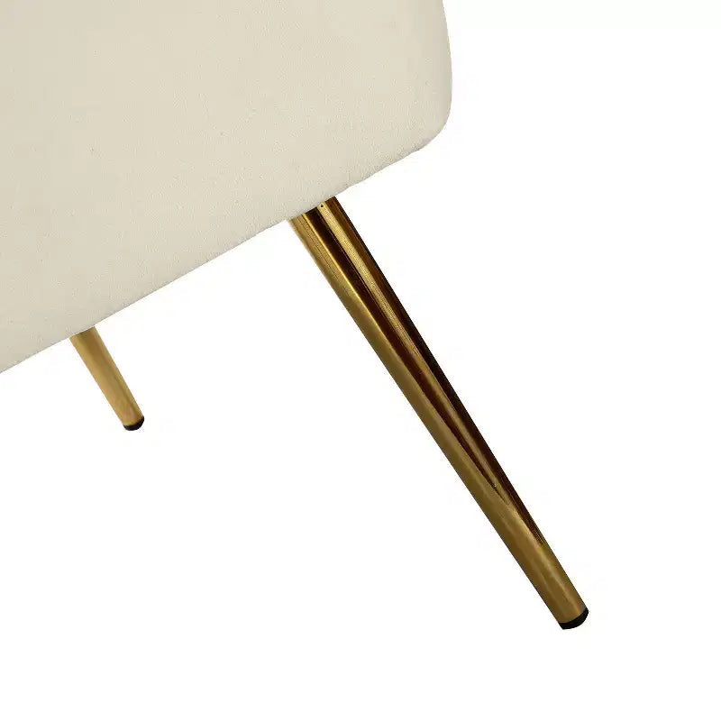 Fauteuil d'appoint en velours avec piètement en métal doré