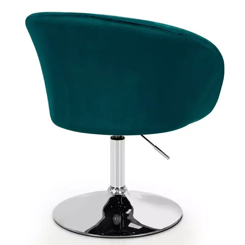 Chaise de bar moderne en velours réglable en hauteur avec siège pivotant pour maquillage