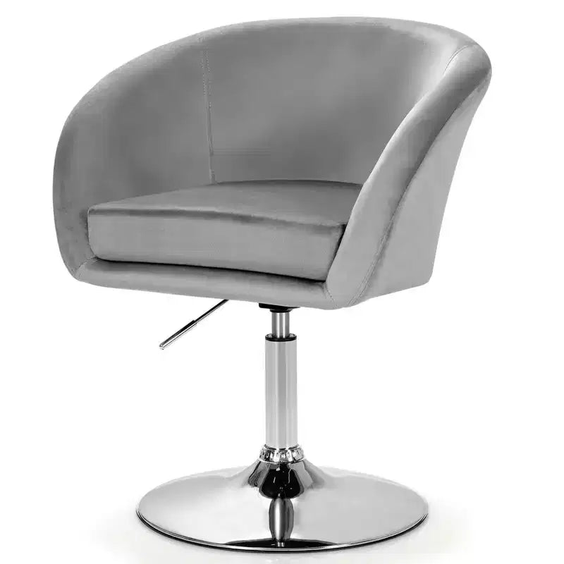 Chaise de bar moderne en velours réglable en hauteur avec siège pivotant pour maquillage