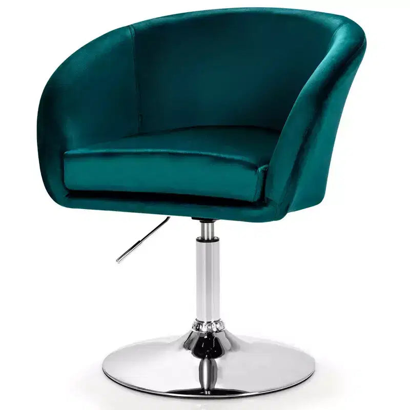 Chaise de bar moderne en velours réglable en hauteur avec siège pivotant pour maquillage