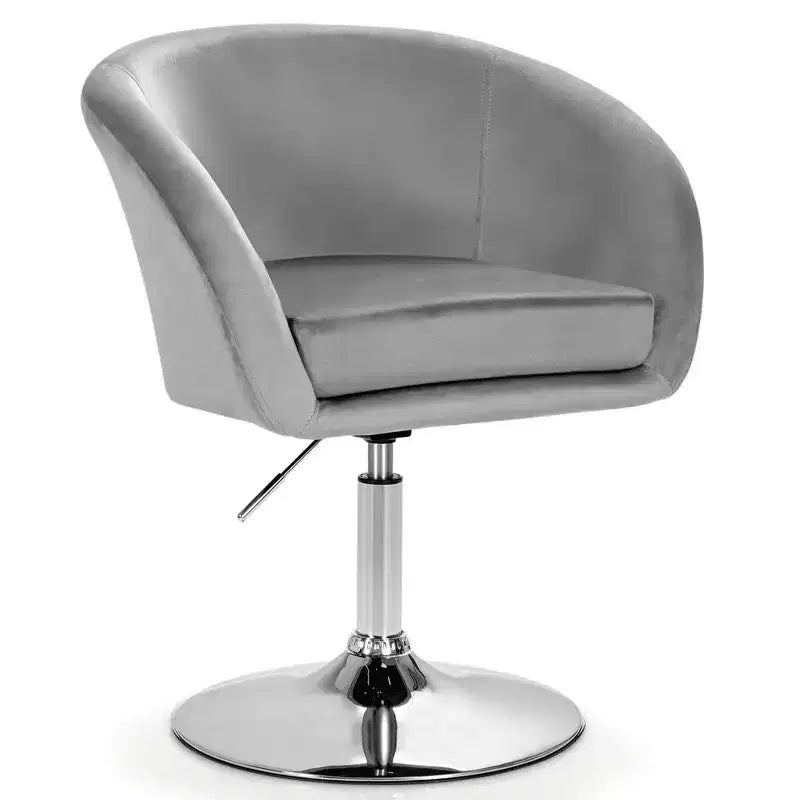 Chaise de bar moderne en velours réglable en hauteur avec siège pivotant pour maquillage