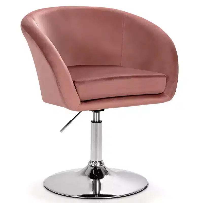 Chaise de bar moderne en velours réglable en hauteur avec siège pivotant pour maquillage